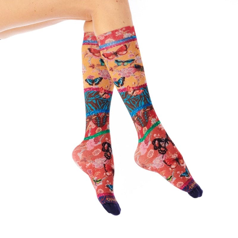 Twin Roads - Bucolic Printed Knee High Socks for Her