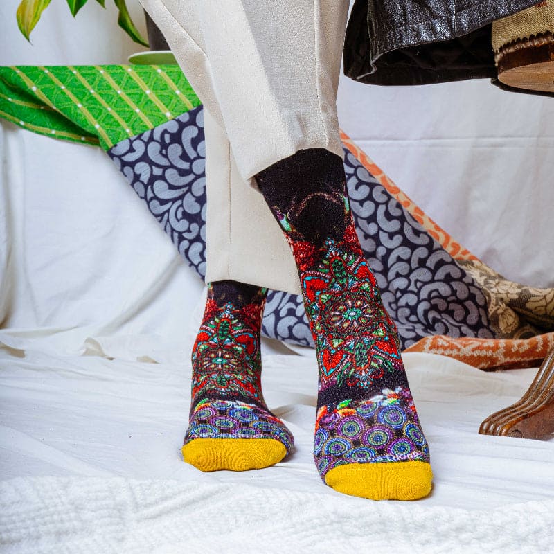 Mandala Printed Knee High Socks for Her