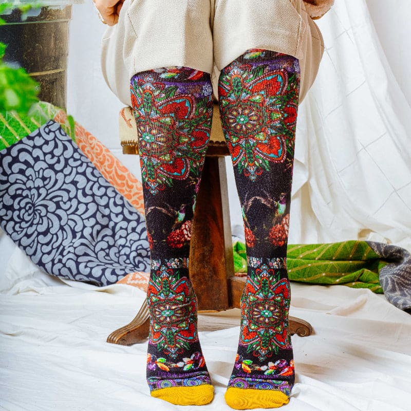 Mandala Printed Knee High Socks for Her