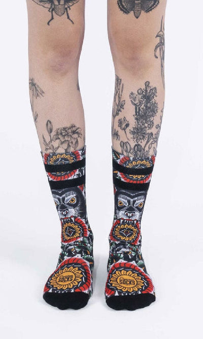 Twin Roads - Wolf Printed Socks for Him