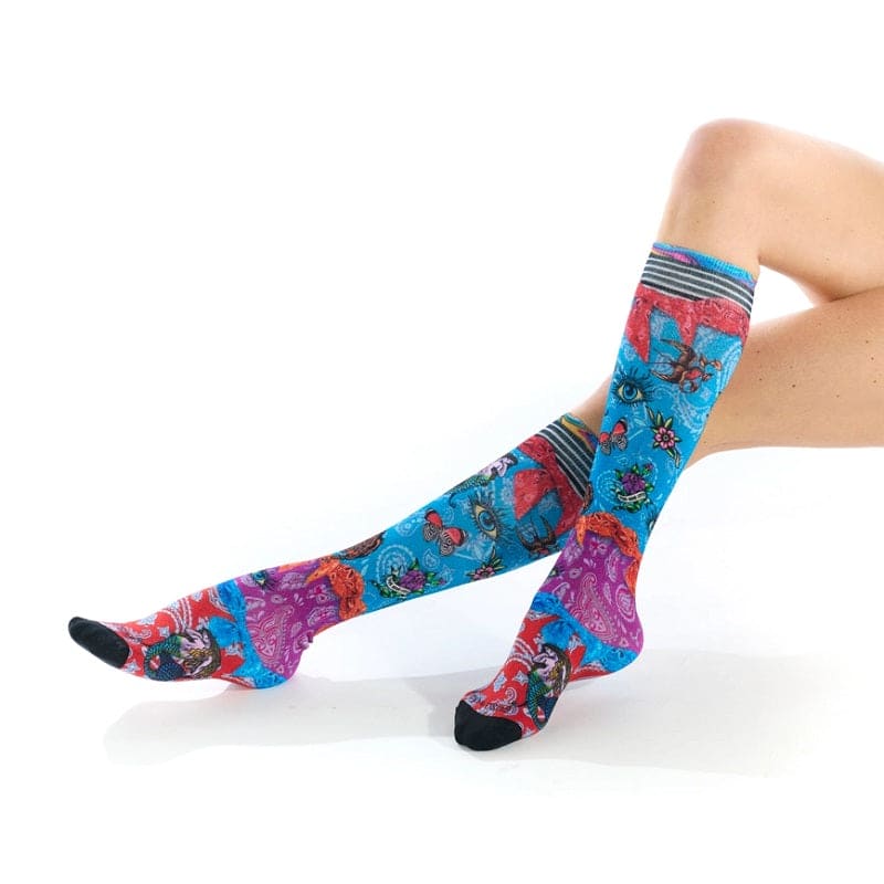 Twin Roads - Bandana Printed Knee High Socks for Her