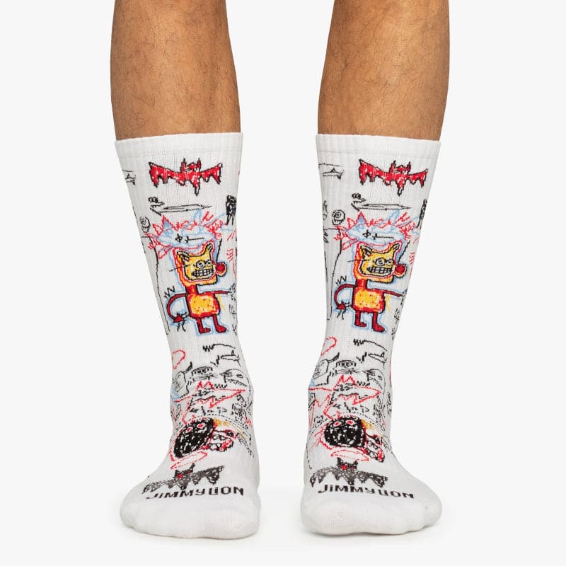 Twin Roads - Basquiat Batman Socks for Him