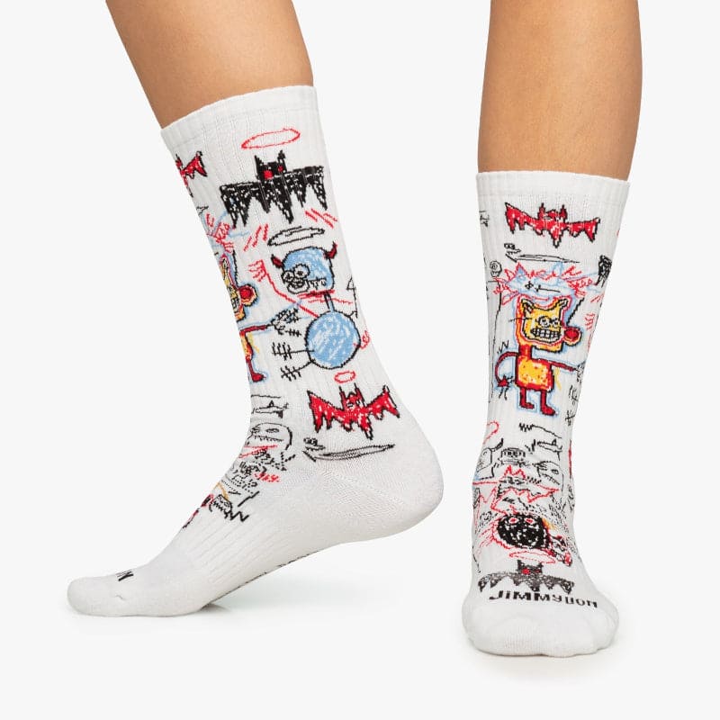 Twin Roads - Basquiat Batman Socks for Him
