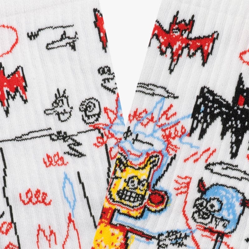 Twin Roads - Basquiat Batman Socks for Him