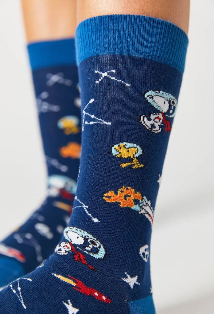 Snoopy Cosmos Blue Socks for Him
