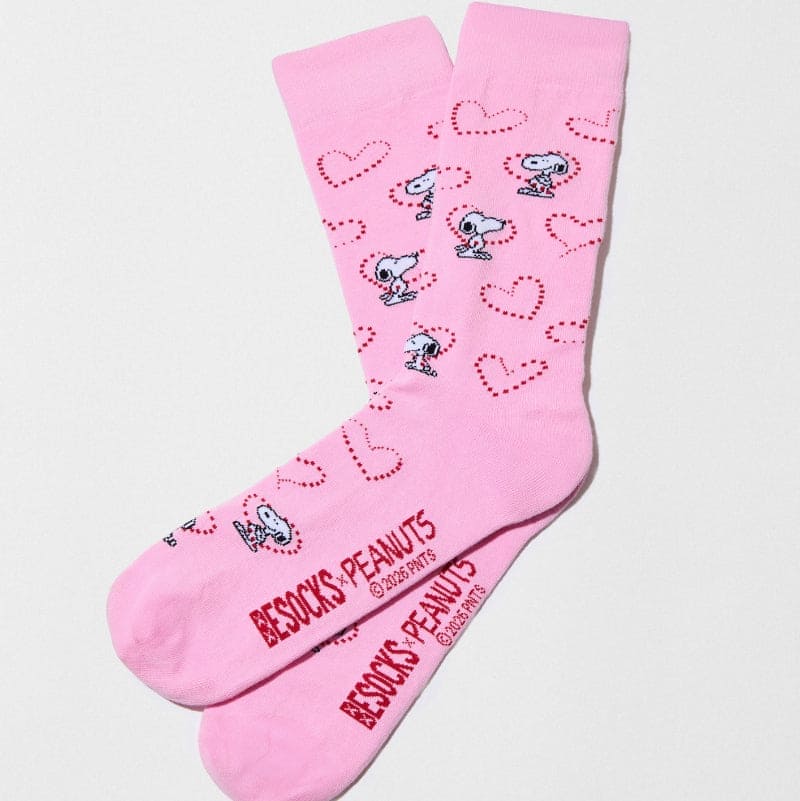 Snoopy Pink Heart Socks for Her