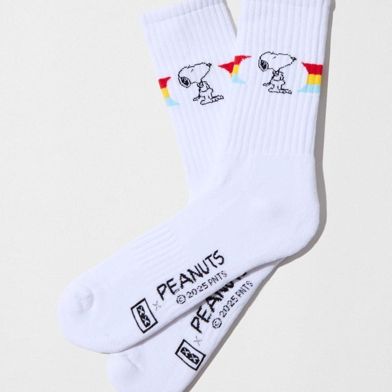 Snoopy Rainbow Stripes Athletic Socks