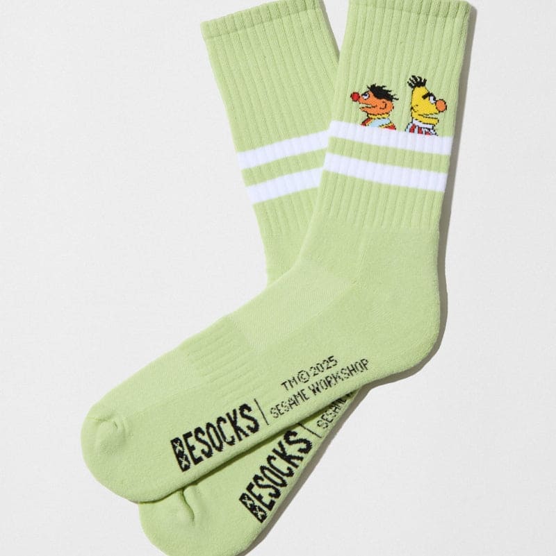 Sesame Street Green Athletic Bert & Ernie Sock for Her