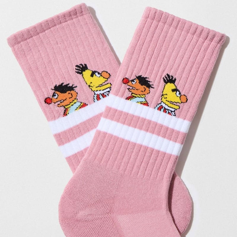 Sesame Street Pink Athletic Bert & Ernie Sock for Her 