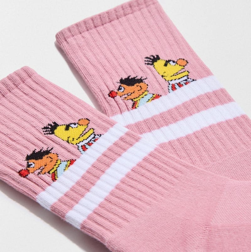 Sesame Street Pink Athletic Bert & Ernie Sock for Her