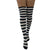 Over the Knee Striped Socks with Paw Print
