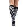 Twin Roads Socks for Her - Knee High Socks Black White Checkerboard