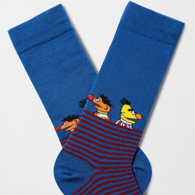 Sesame Street Striped Bert & Ernie Sock for Him