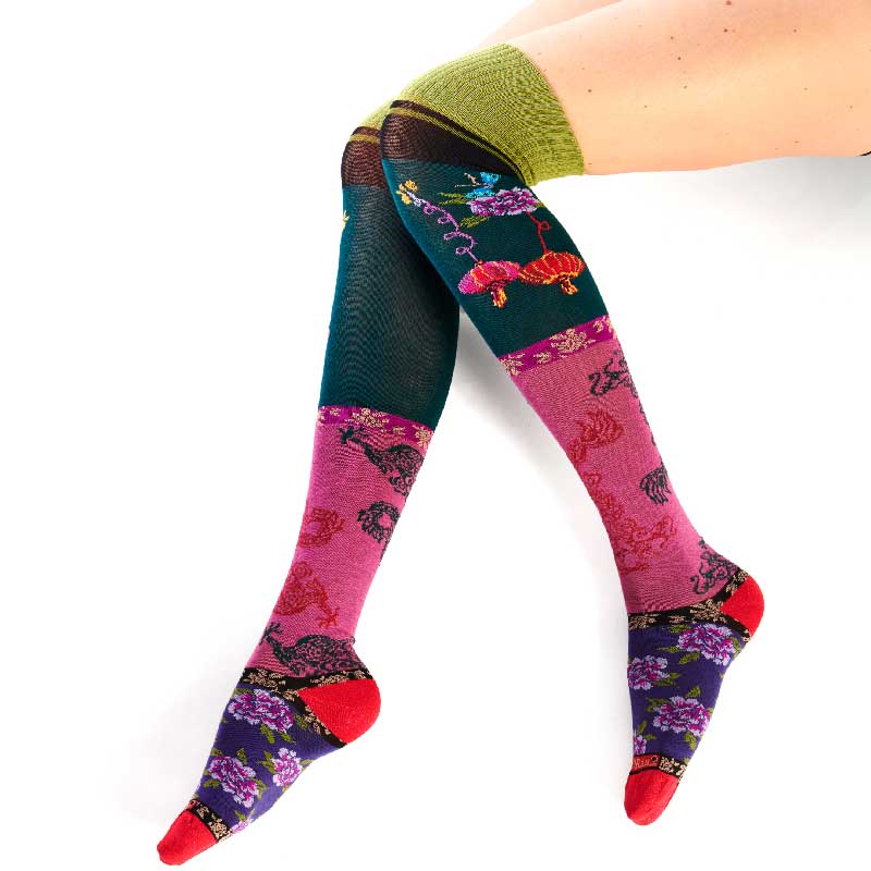 Twin Roads - Chinoiserie Over the Knee Socks for Her