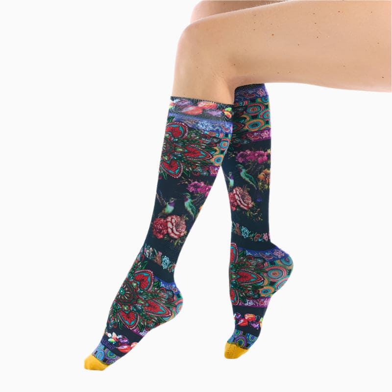 Chaussettes montantes imprimées Mandala pour elle
