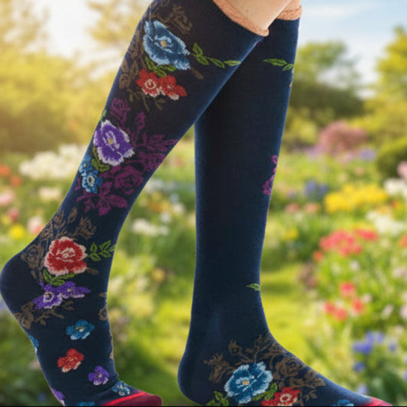 Orange Blossom Knee High Socks for Her