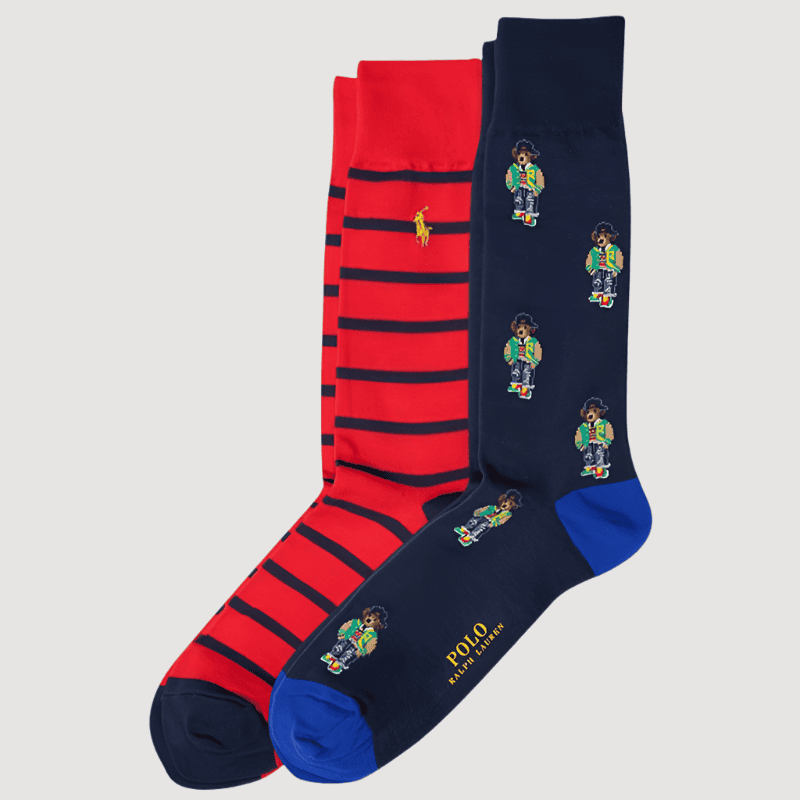 Heritage Icon Mini Bear Socks 2-Pac