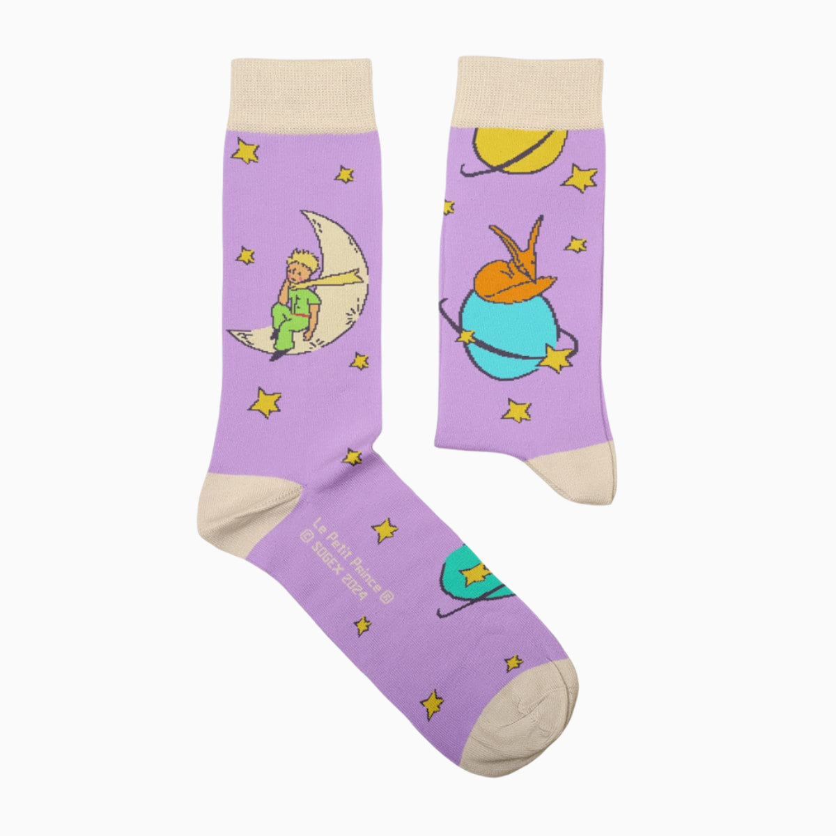 Twin Roads - Le Petit Prince Purple Planet Socks for Her