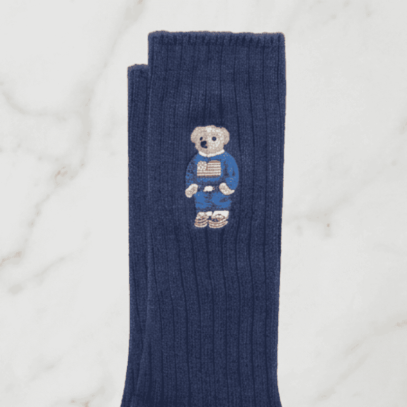 Embroidered Denim Bear
