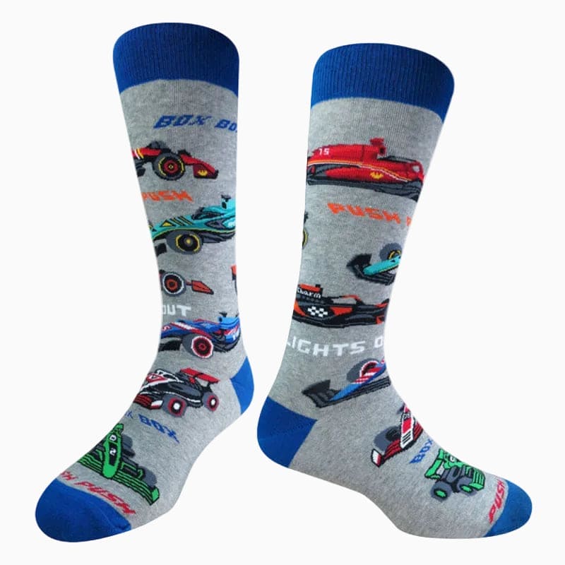 Grey F1 Socks for Him