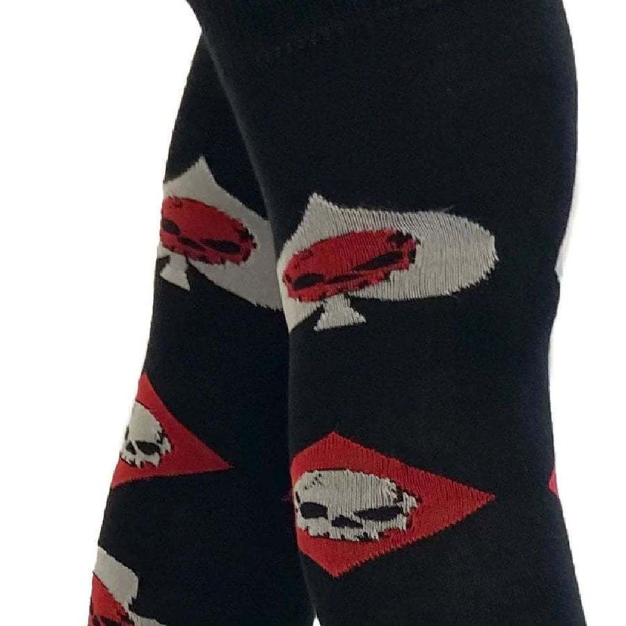 Skull on Heart Clubs Over the Knee Socks