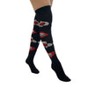 Twin Roads - Skull on Heart Clubs Over the Knee Socks