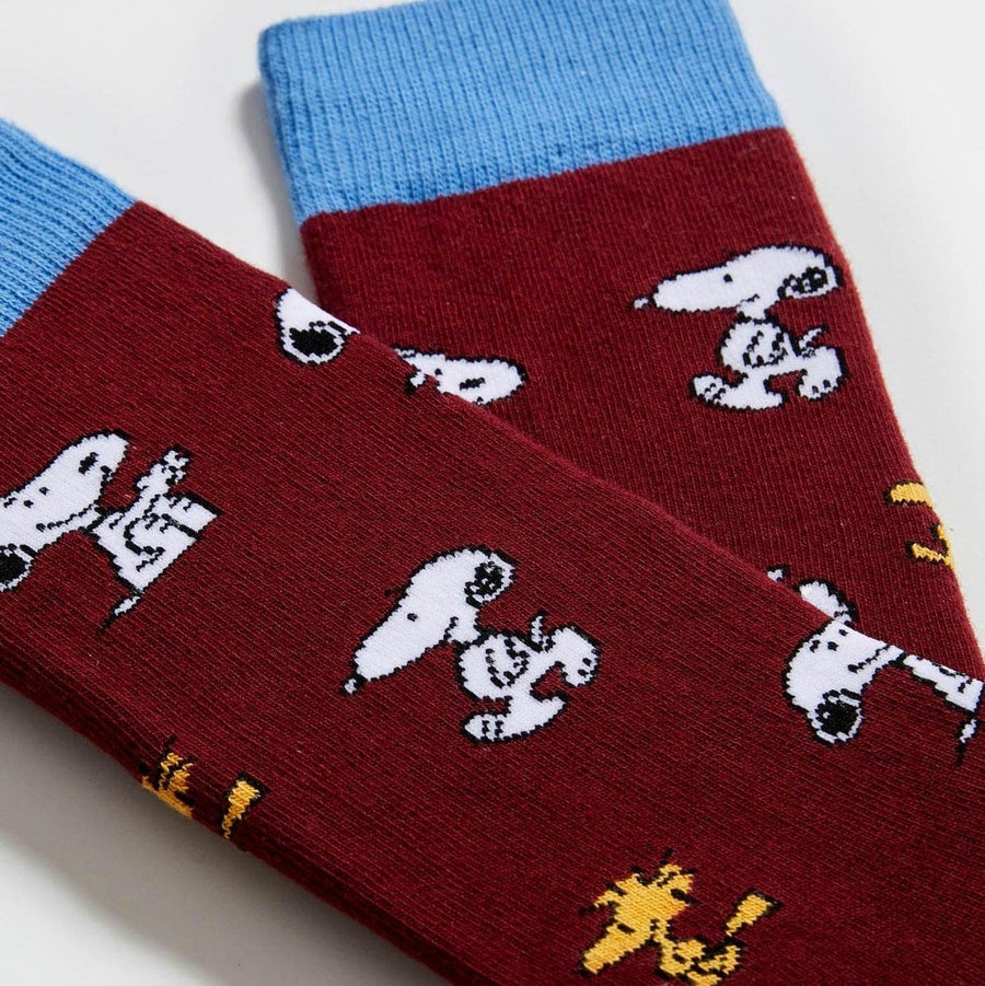 Snoopy Burgundy Socks for Her