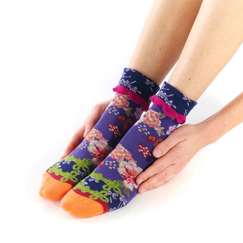 Twin Roads - Shochikubai Turn BackCuff Socks for Her