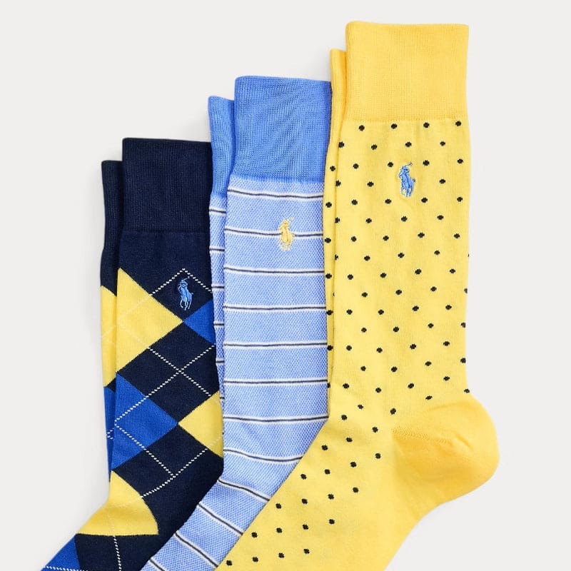 Argyle/Oxford Stripe/Dot 3-Pack