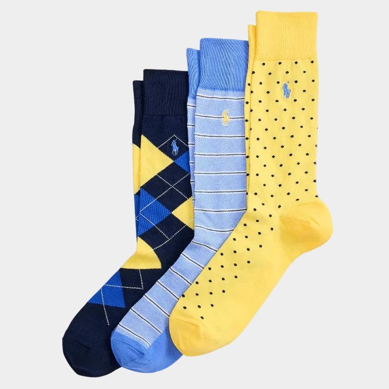 Argyle/Oxford Stripe/Dot 3-Pack 