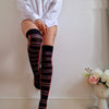 Twin Roads Socks - Black Tartan Over The Knee Socks