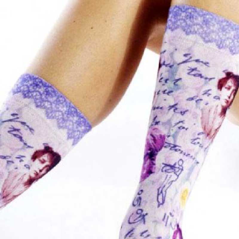 Twin Roads - "Chatelaine" Printed Socks for Her