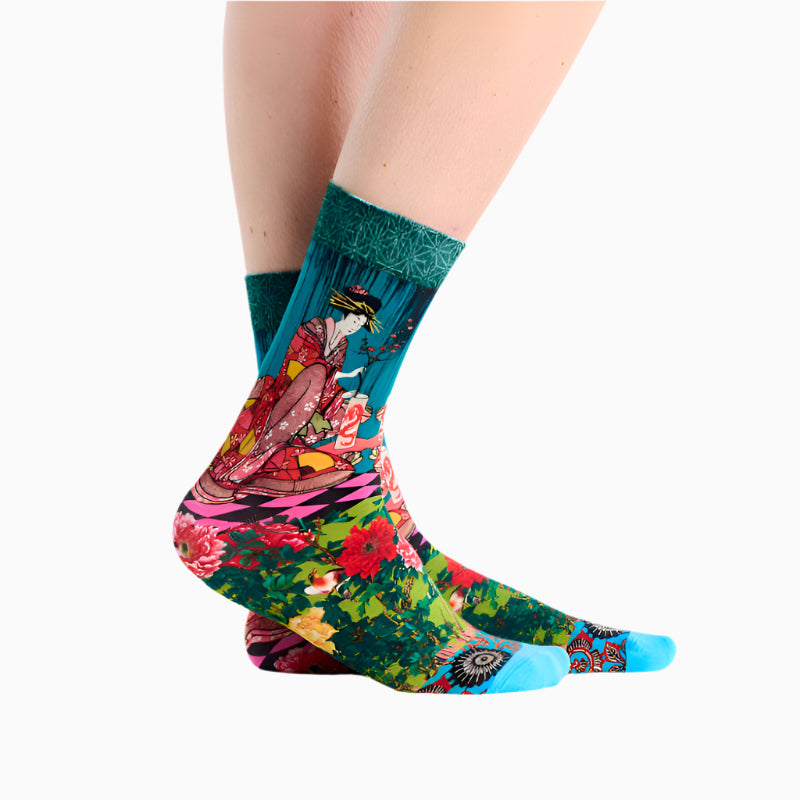 Geisha Printed Socks for Her