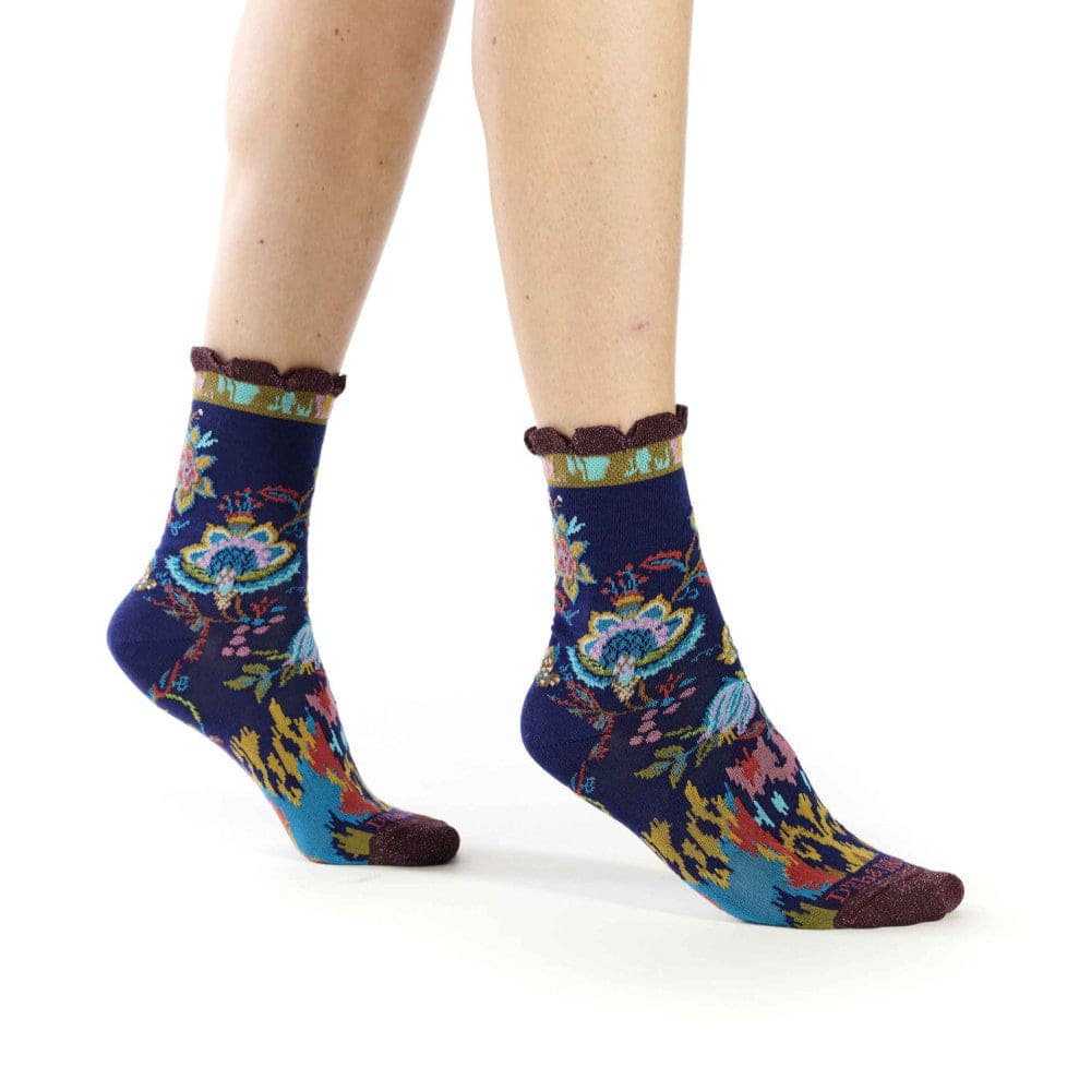 Twin Roads - Pomegranate Frilled Crew Socks for Her