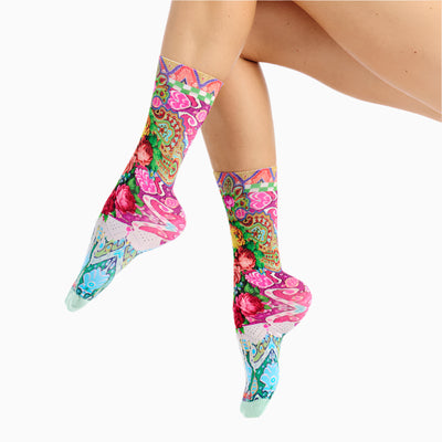 Ikat Printed  Socks for Her
