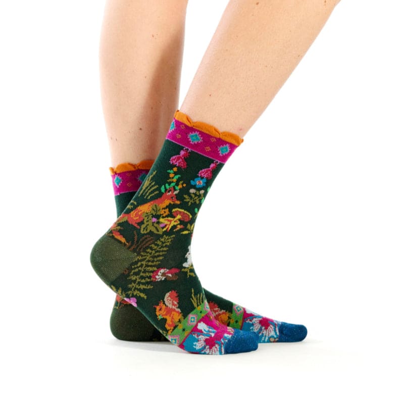 Chaussettes à crew froncées Silva pour elle