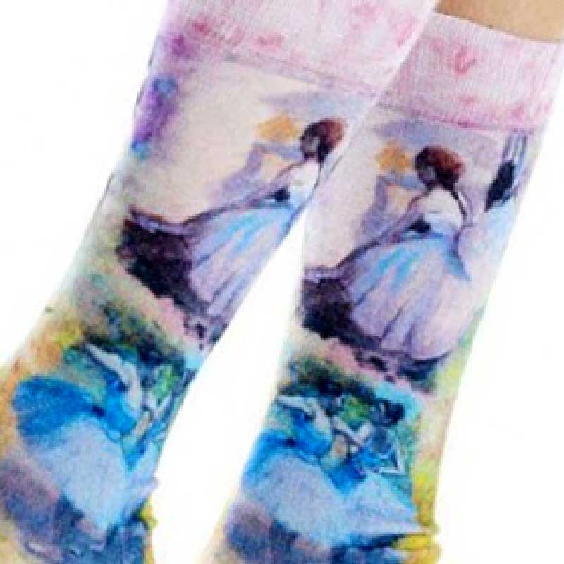 Degas Chaussettes imprimées pour elle