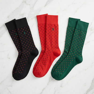 Chaussettes en mélange de coton à col polo