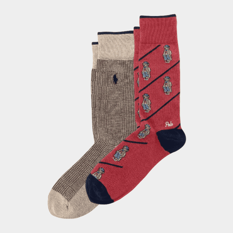Chaussettes en mélange de coton à col polo