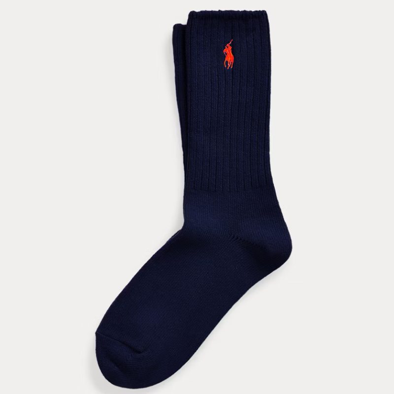Embroidered Pony Crew Socks for Her