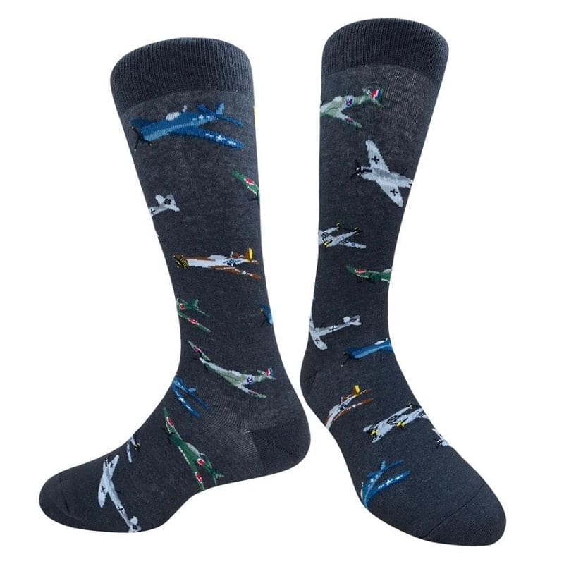 Twin Roads - WWII Airplane Socks for Him