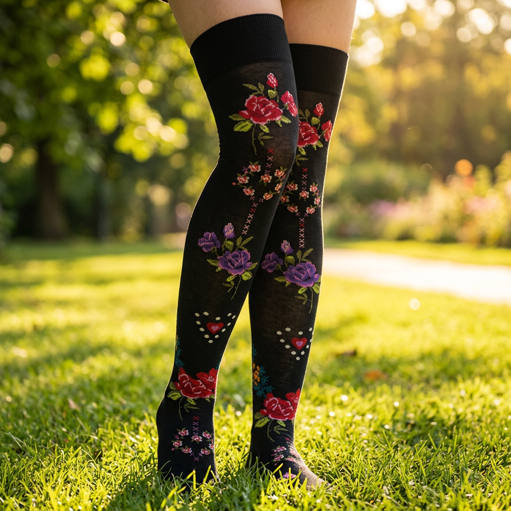 Mimosa Over the Knee Socks
