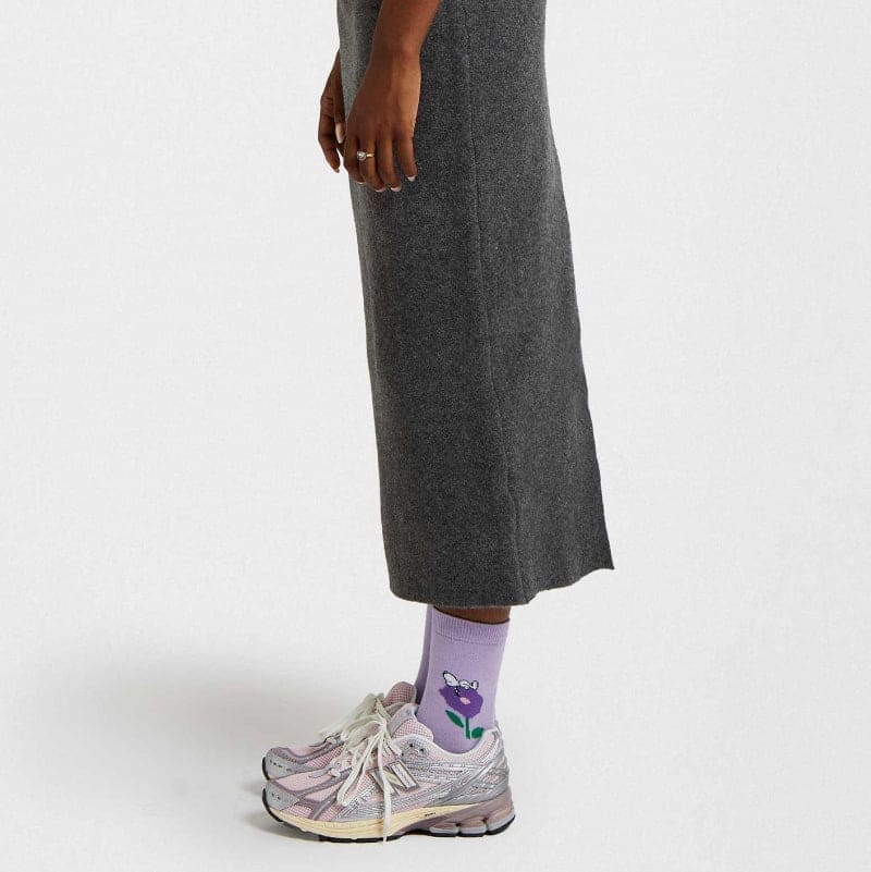 Snoopy Lilac Flower Socks for Her