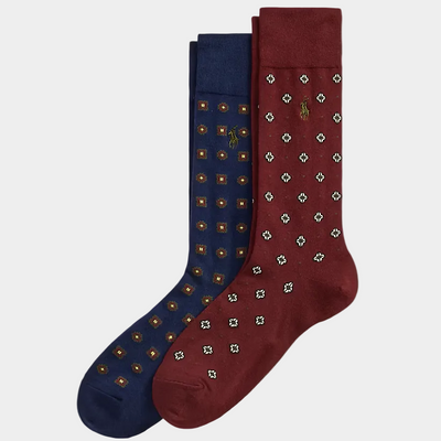 Foulard-Motif Trouser Sock 2-Pack