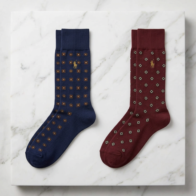 Foulard-Motif Trouser Sock 2-Pack