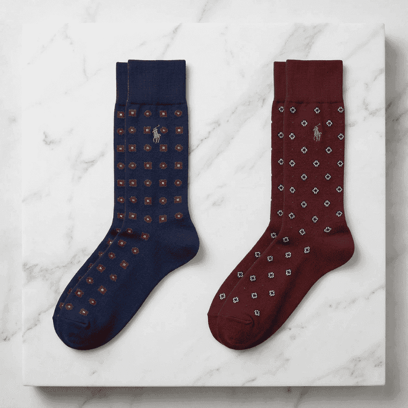Foulard-Motif Trouser Sock 2-Pack