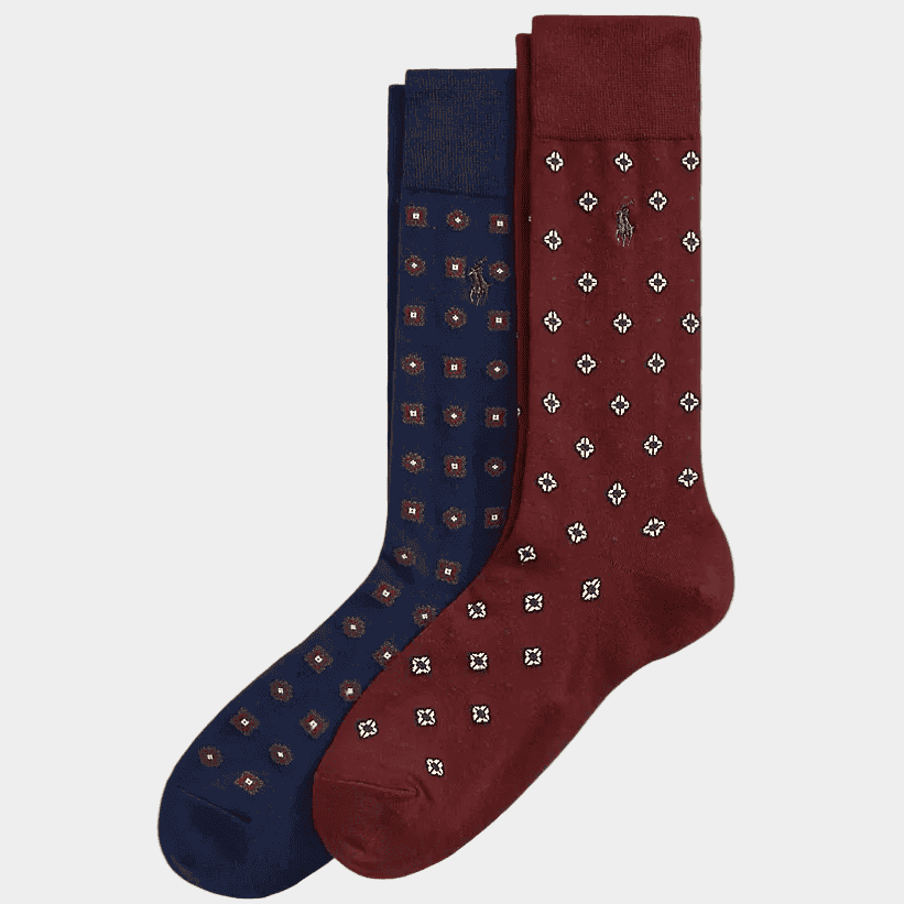 Foulard-Motif Trouser Sock 2-Pack