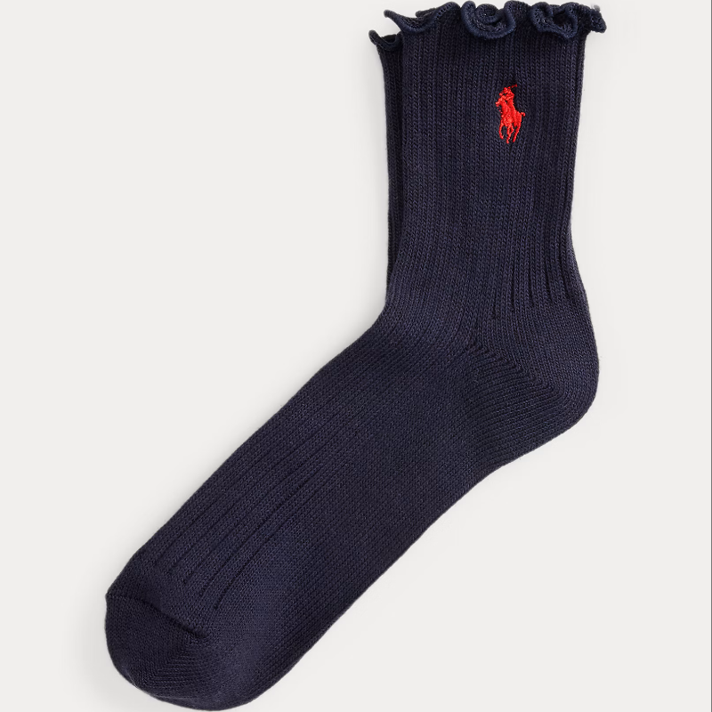 Ruffled-Cuff Ankle Socks for Her