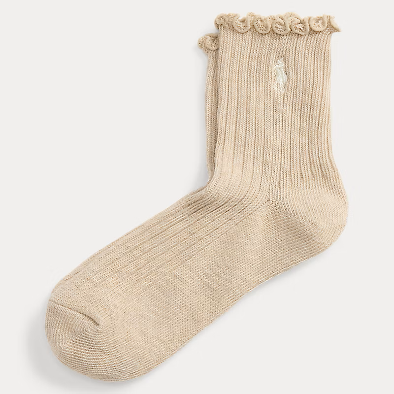 Ruffled-Cuff Ankle Socks for Her
