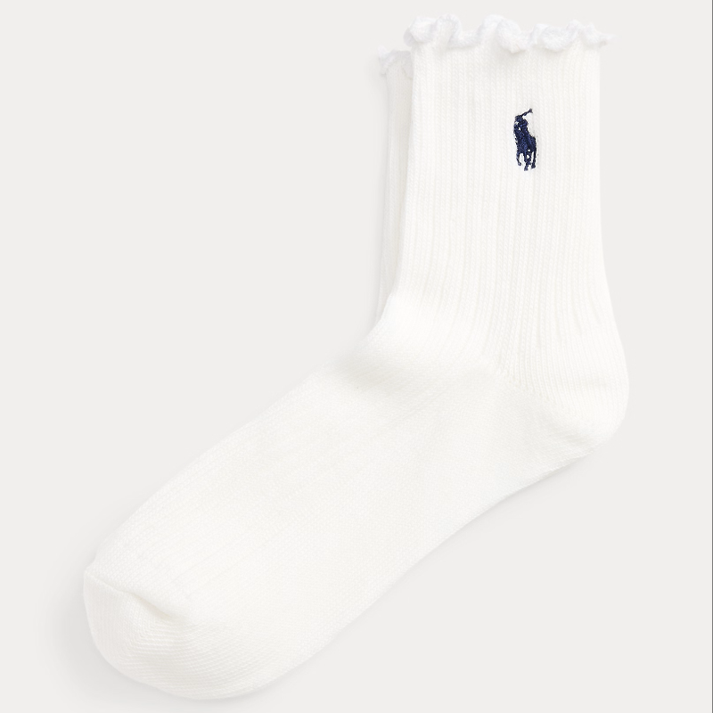 Ruffled-Cuff Ankle Socks for Her